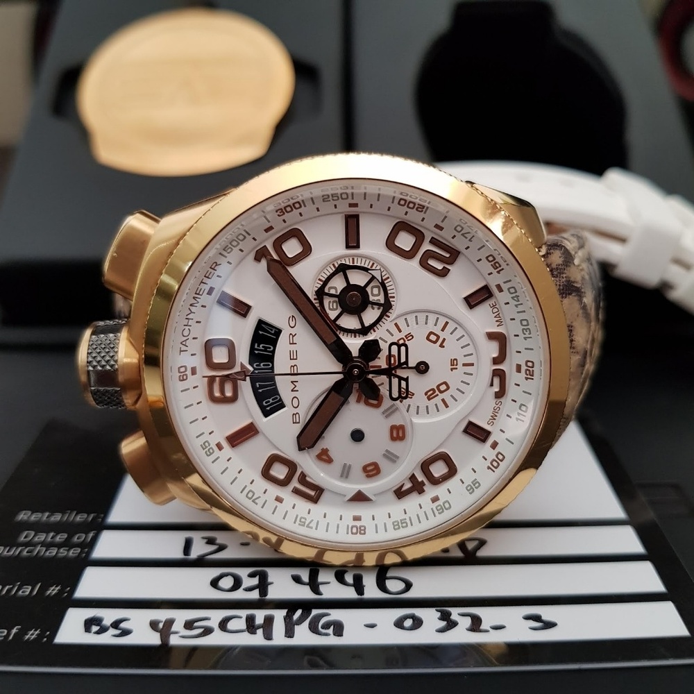 Bomberg Bolt-68 Neon White Pocketwatch/Wristwatch